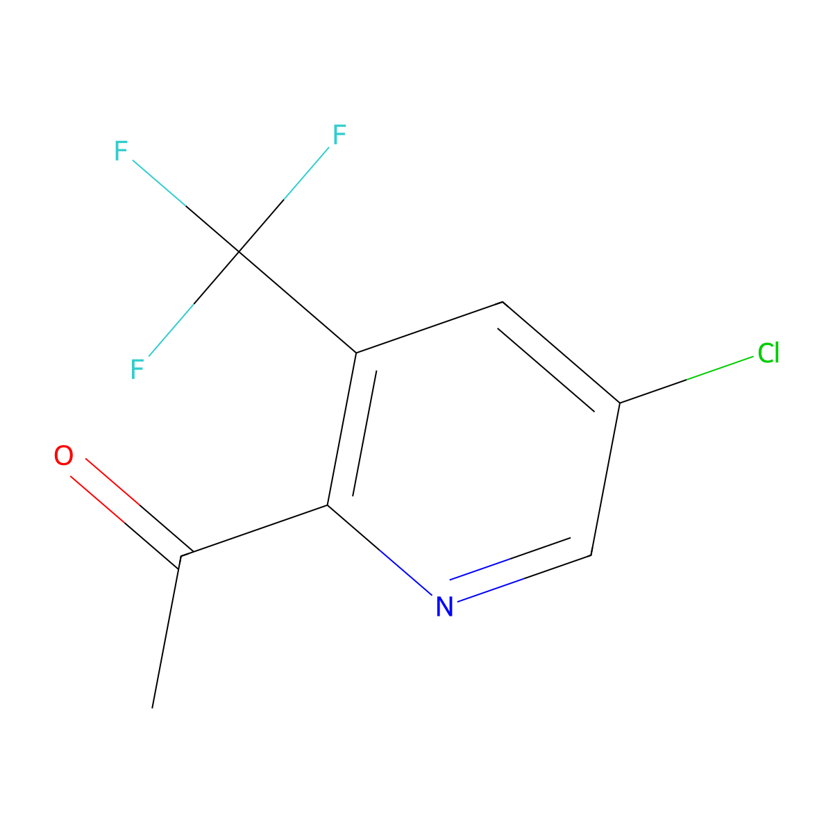 1-(5-Chloro-3-(trifluoromethyl)pyridin-2-yl)ethanone molecular structure, CAS 1256816-75-7