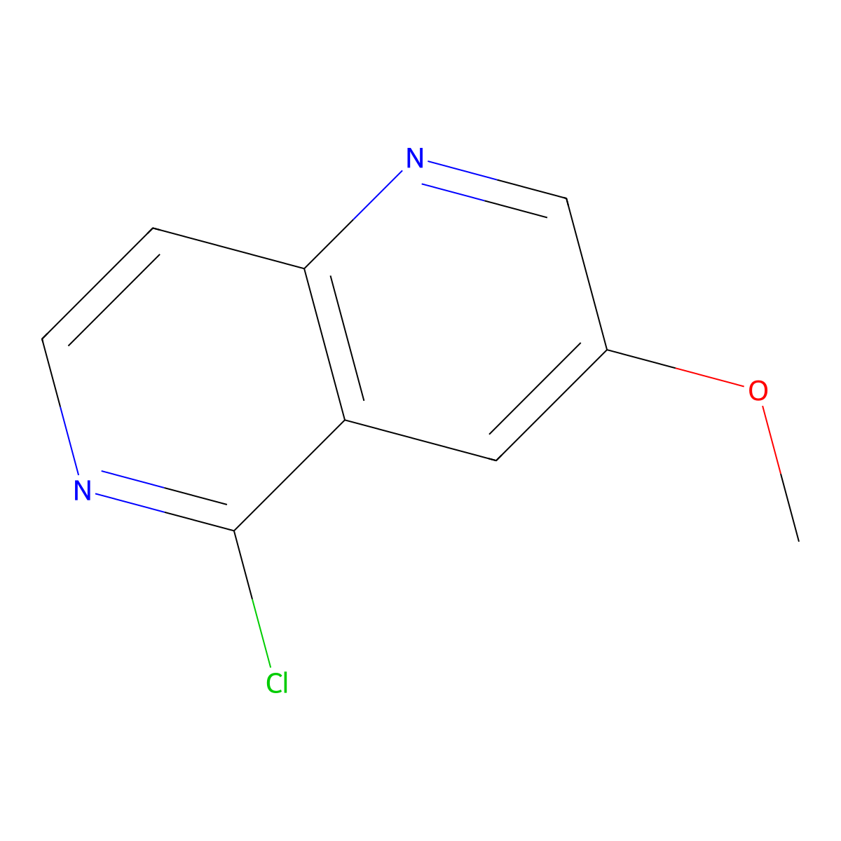 3-Methoxy-5-chloro-1,6-naphthyridine molecular structure, CAS 1256816-92-8
