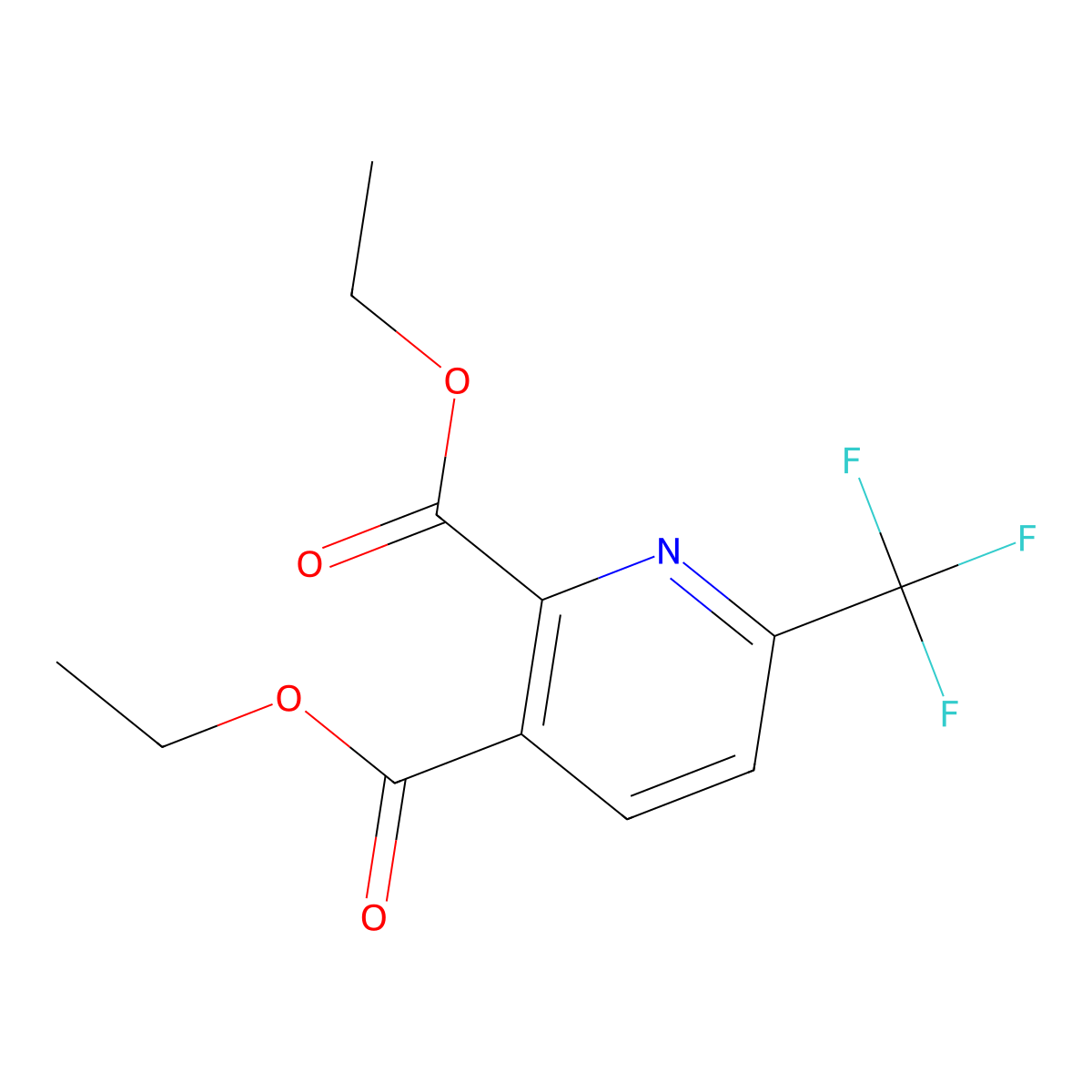6-Trifluoromethyl-pyridine-2,3-dicarboxylic acid diethyl ester molecular structure, CAS 1256817-13-6