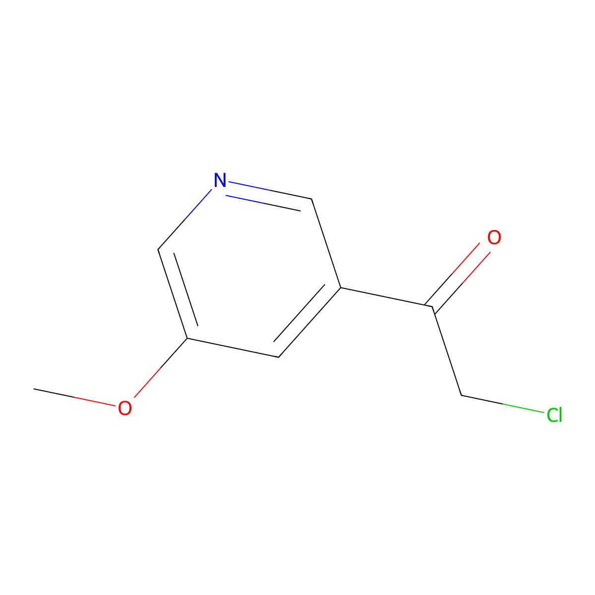 2-Chloro-1-(5-methoxypyridin-3-yl)ethan-1-one molecular structure, CAS 1256817-20-5