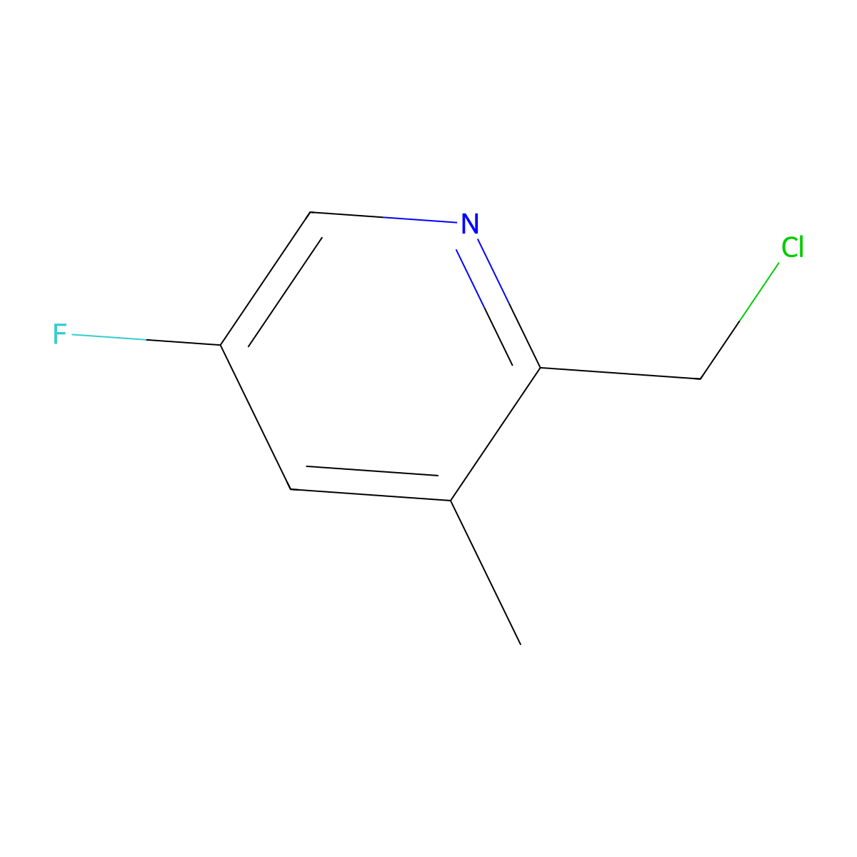 2-(Chloromethyl)-5-fluoro-3-methylpyridine molecular structure, CAS 1256817-74-9