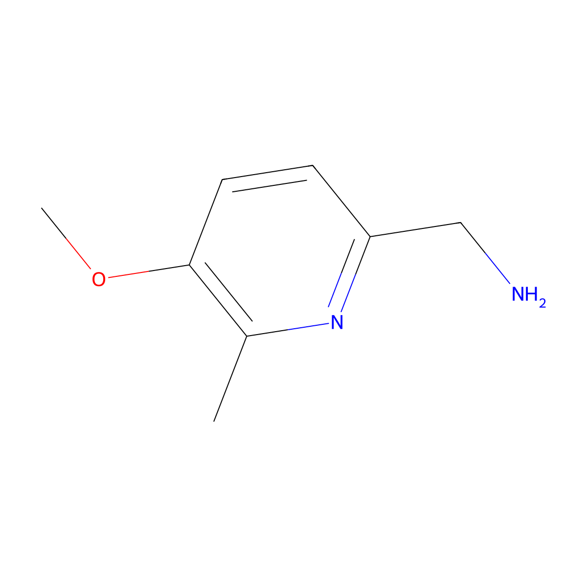 (5-Methoxy-6-methylpyridin-2-yl)methanamine molecular structure, CAS 1256817-83-0