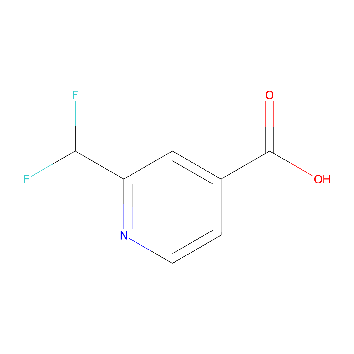 2-(Difluoromethyl)isonicotinic acid molecular structure, CAS 1256818-14-0