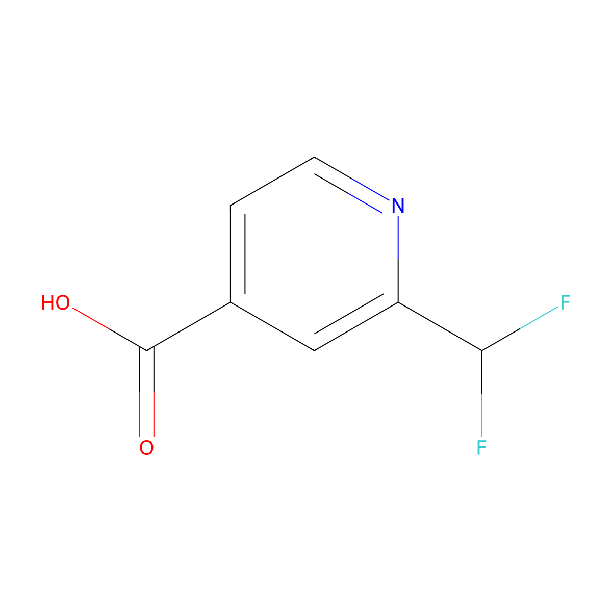 2-(Difluoromethyl)isonicotinic acid molecular structure, CAS 1256818-14-0