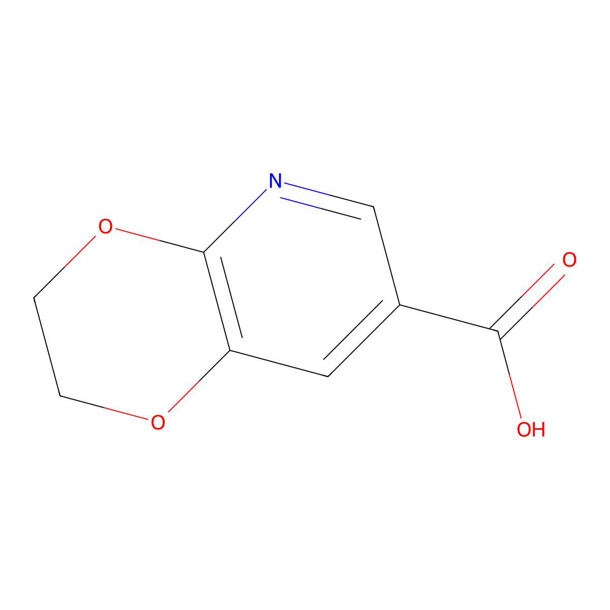 2,3-Dihydro-(1,4)dioxino(2,3-b)pyridine-7-carboxylic acid molecular structure, CAS 1256818-31-1