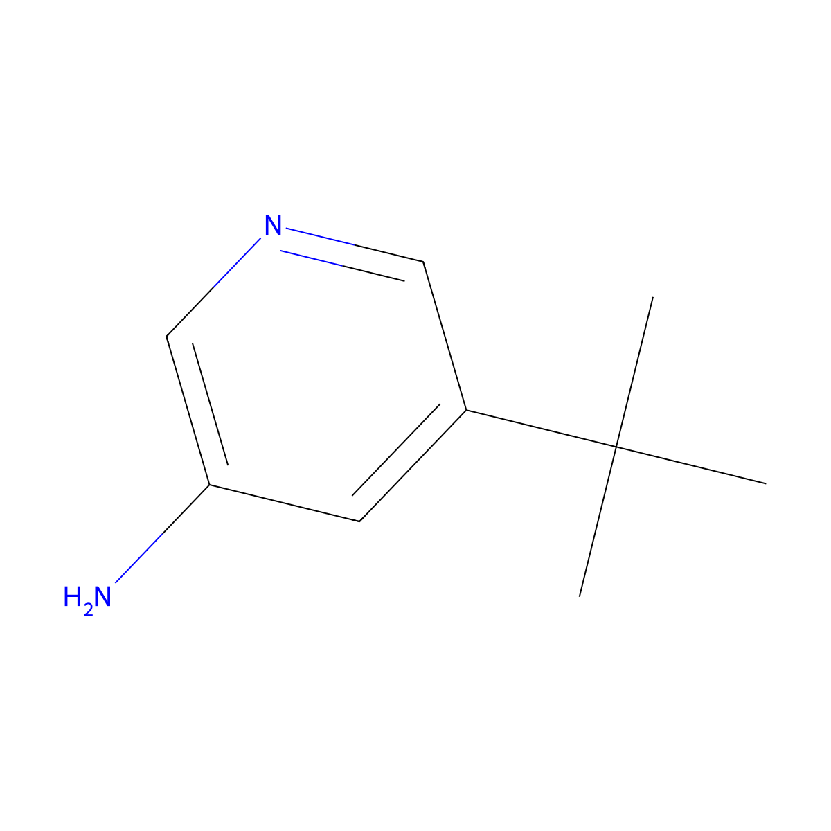 5-Tert-butylpyridin-3-amine molecular structure, CAS 1256818-34-4