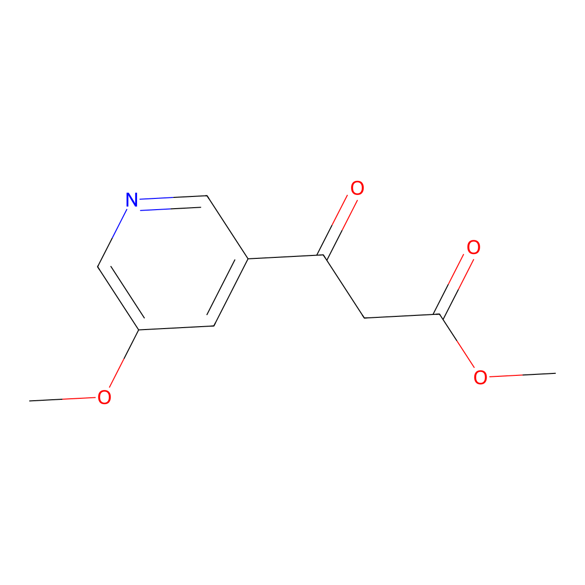 Methyl 3-(5-methoxypyridin-3-yl)-3-oxopropanoate molecular structure, CAS 1256818-43-5