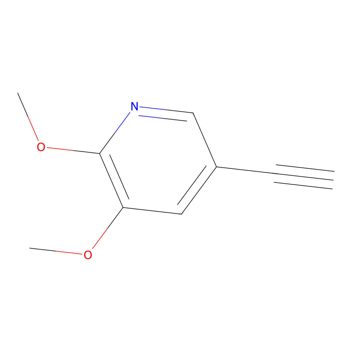 5-Ethynyl-2,3-dimethoxypyridine molecular structure, CAS 1256818-53-7