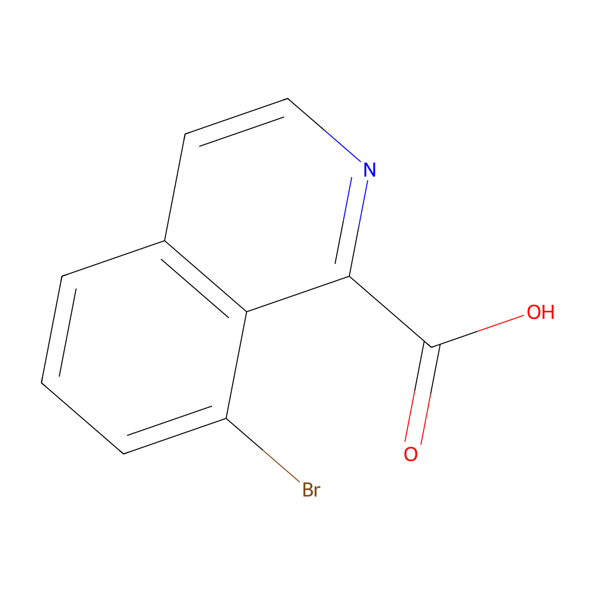 8-Bromoisoquinoline-1-carboxylic acid molecular structure, CAS 1256818-87-7