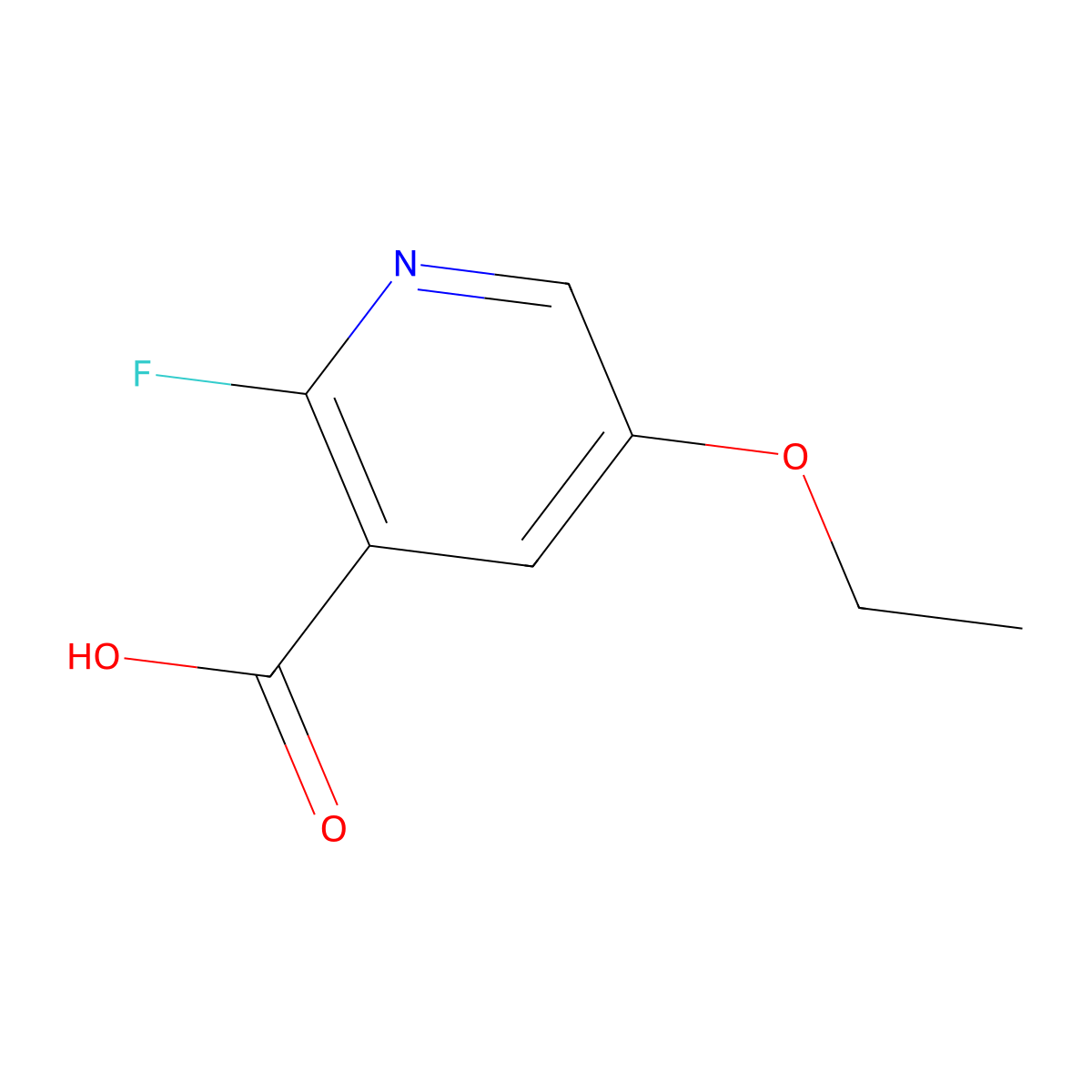 5-Ethoxy-2-fluoronicotinic acid molecular structure, CAS 1256818-90-2