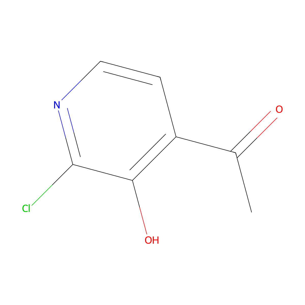 1-(2-Chloro-3-hydroxypyridin-4-YL)ethanone molecular structure, CAS 1256818-94-6
