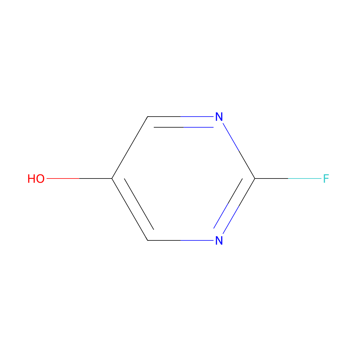 2-Fluoropyrimidin-5-ol molecular structure, CAS 1256818-96-8