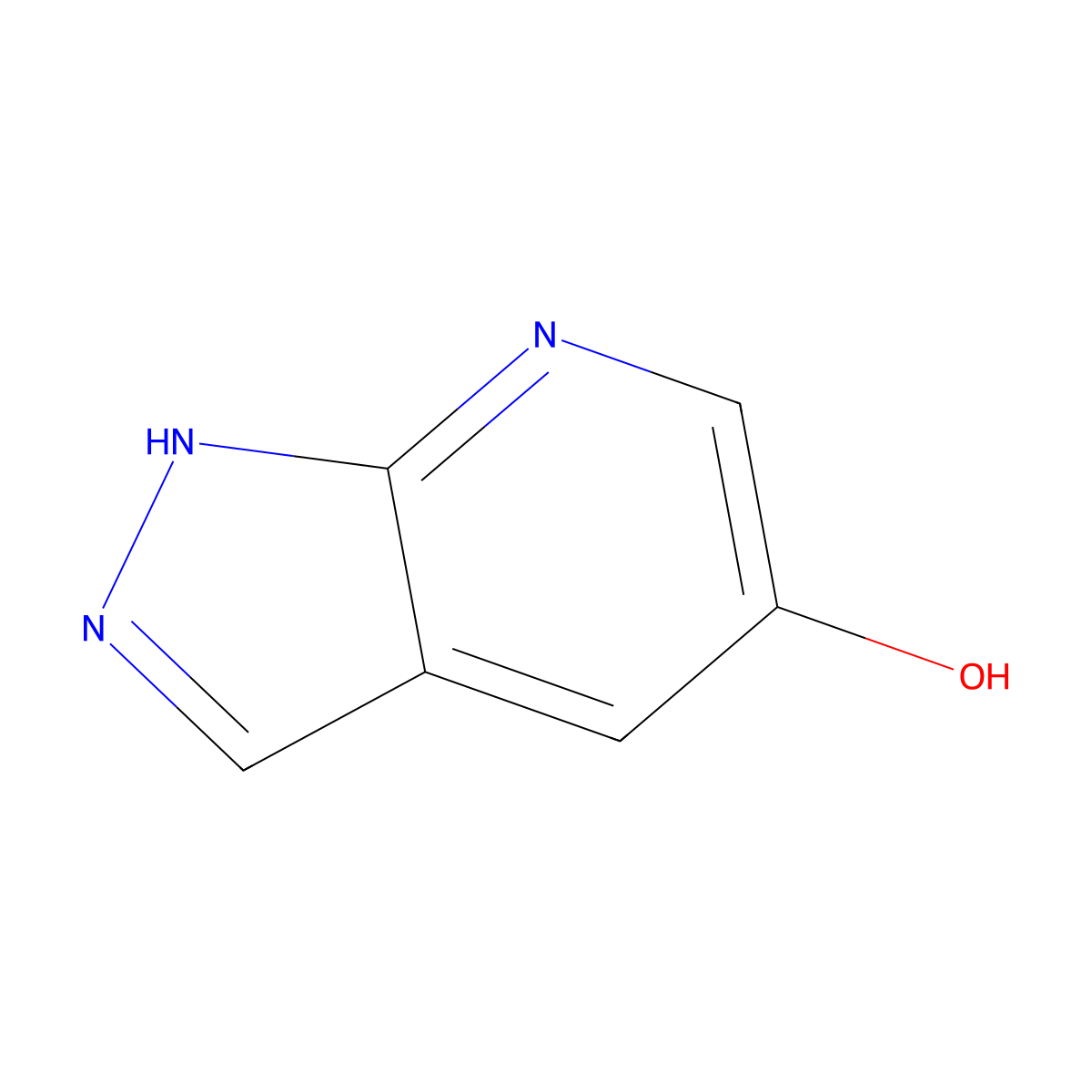 1H-Pyrazolo[3,4-b]pyridin-5-ol molecular structure, CAS 1256818-99-1