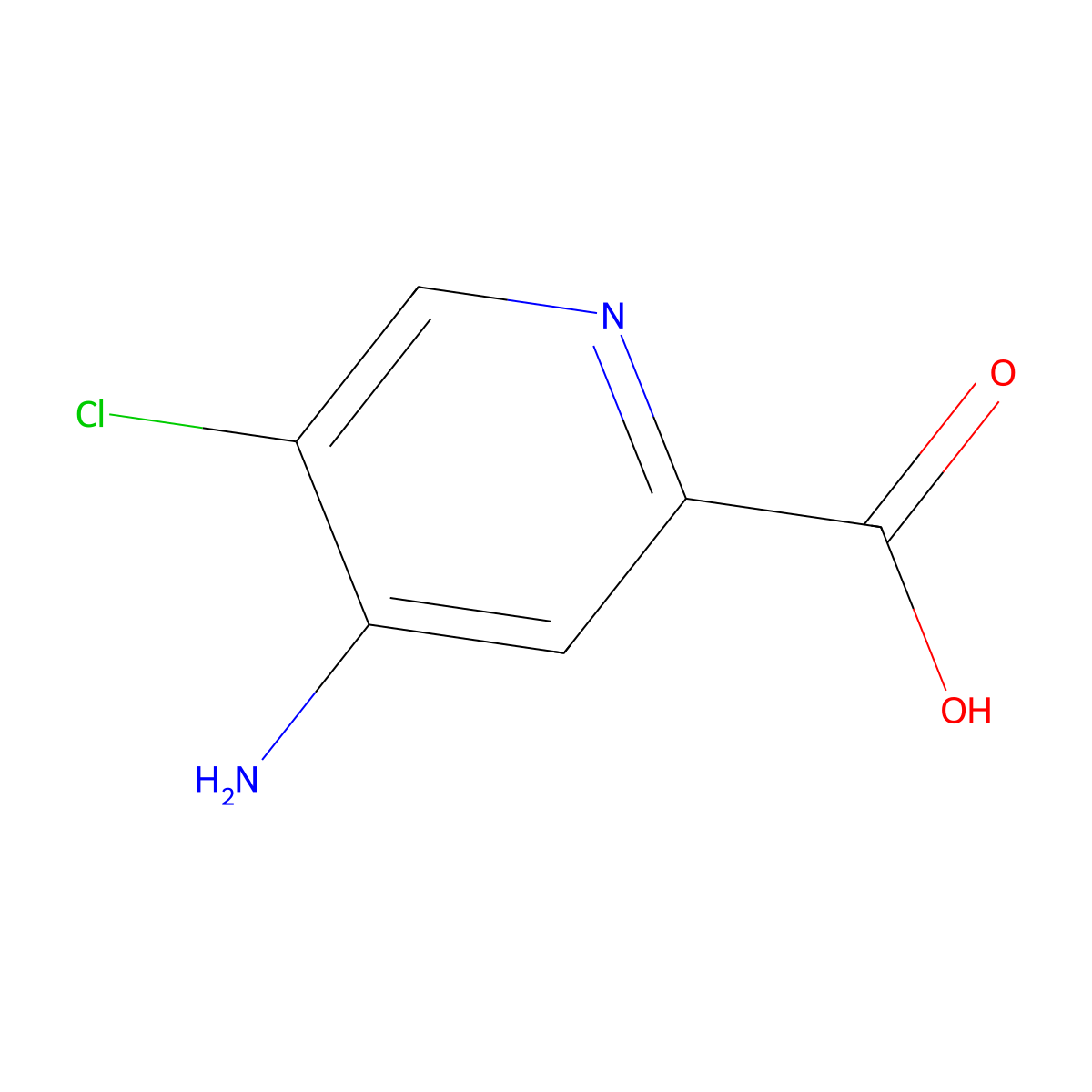 4-Amino-5-chloropicolinic acid molecular structure, CAS 1256819-12-1