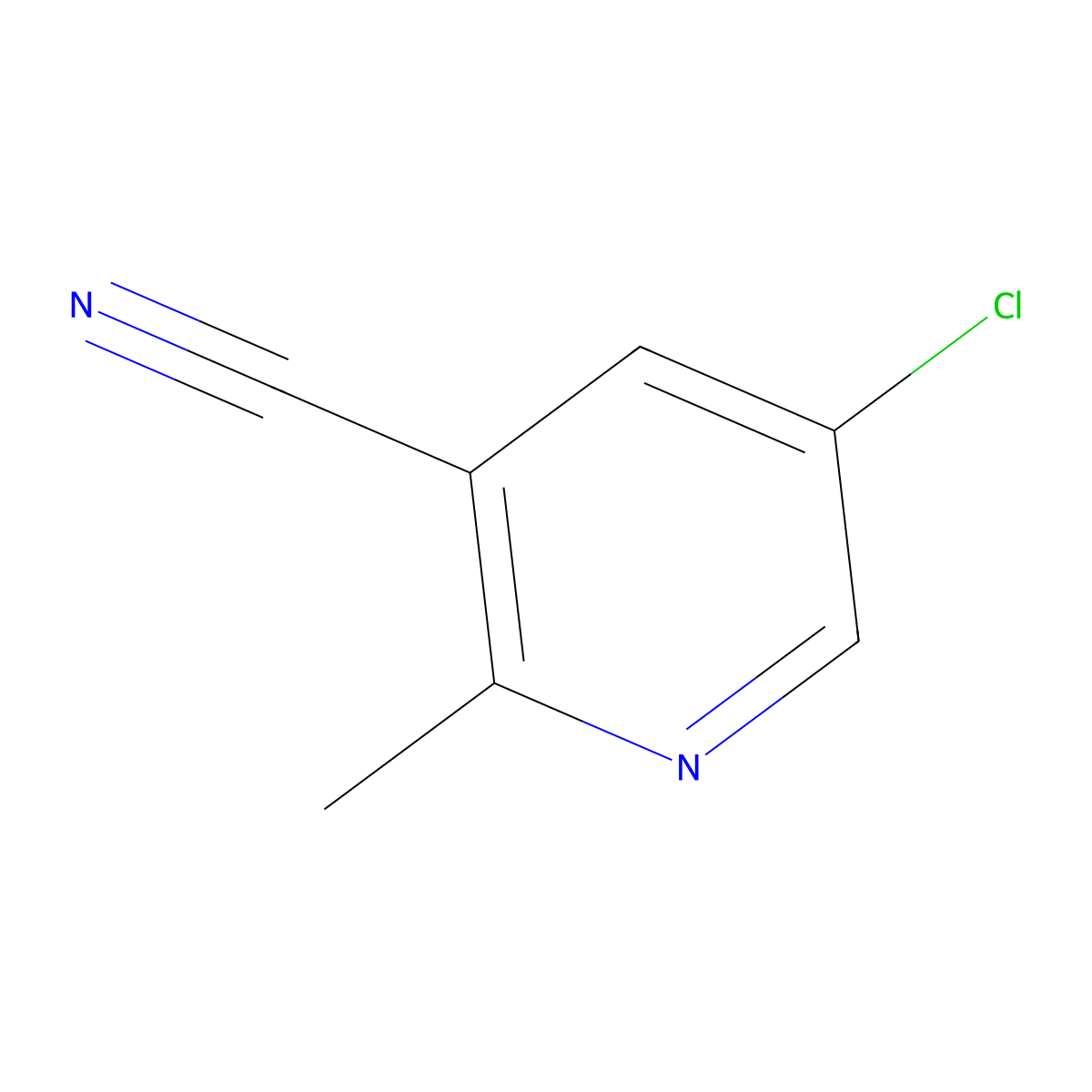 5-Chloro-2-methylnicotinonitrile molecular structure, CAS 1256819-16-5