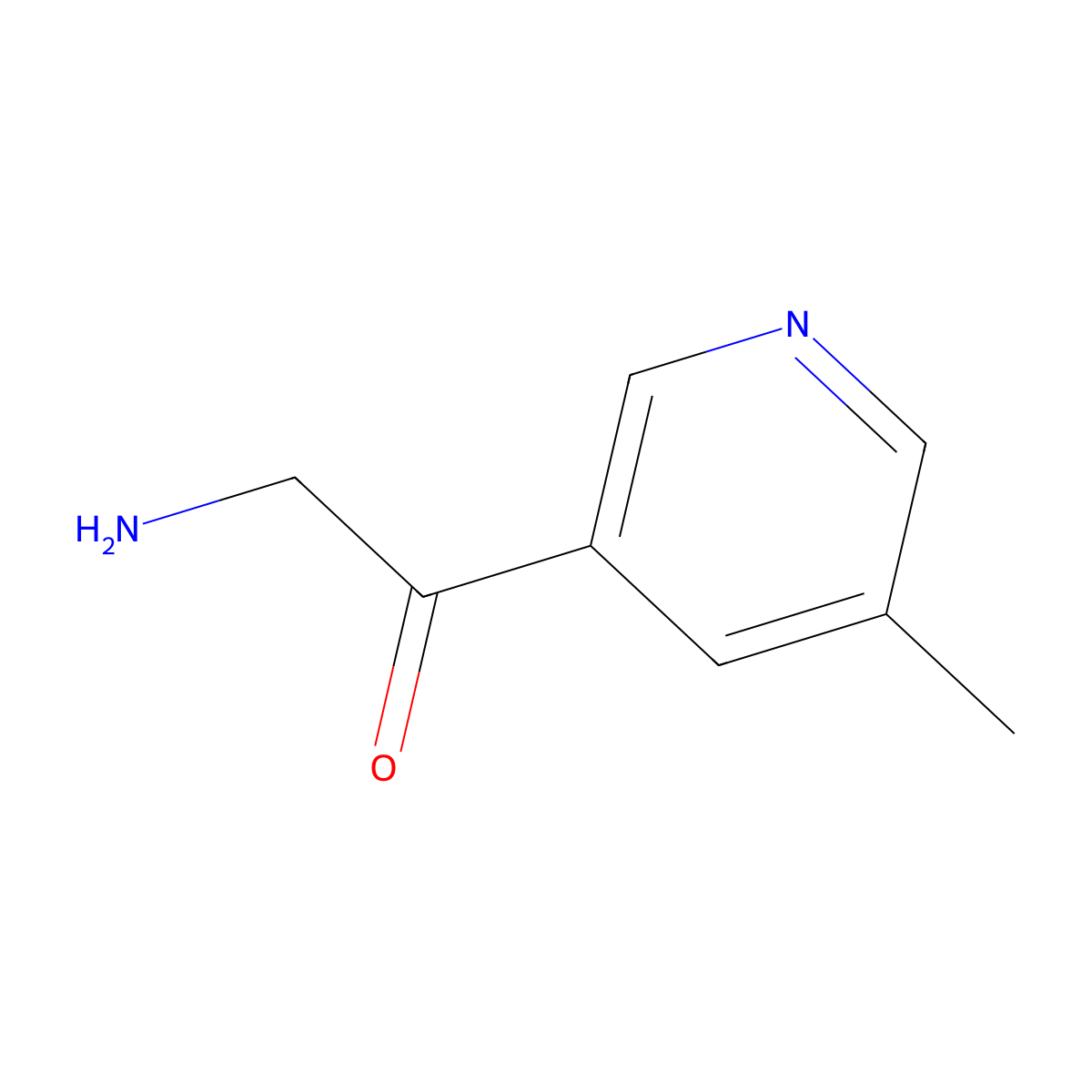 2-Amino-1-(5-methylpyridin-3-YL)ethan-1-one molecular structure, CAS 1256819-34-7