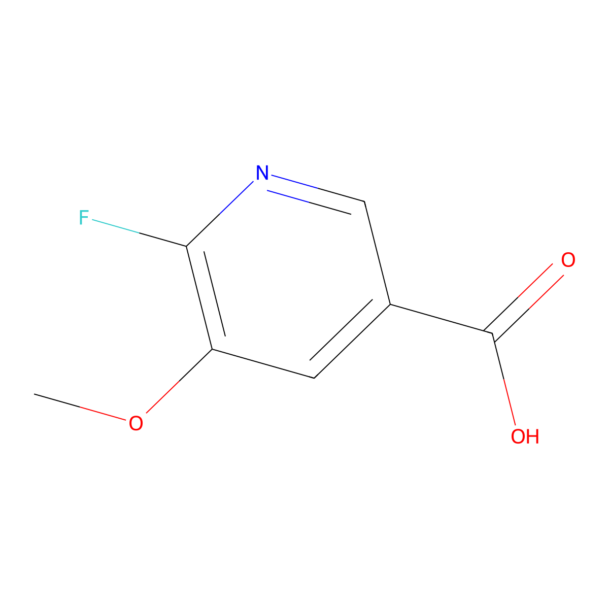 2-Fluoro-3-methoxypyridine-5-carboxylic acid molecular structure, CAS 1256819-38-1