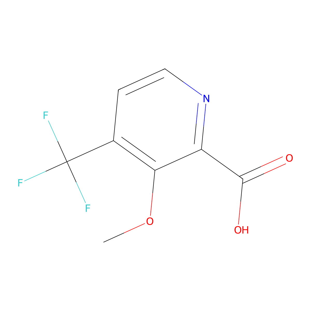 3-Methoxy-4-(trifluoromethyl)picolinic acid molecular structure, CAS 1256819-46-1