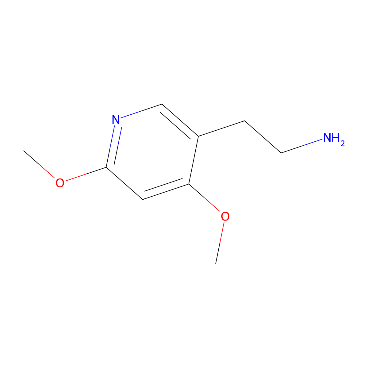 2-(4,6-Dimethoxypyridin-3-yl)ethan-1-amine molecular structure, CAS 1256819-59-6