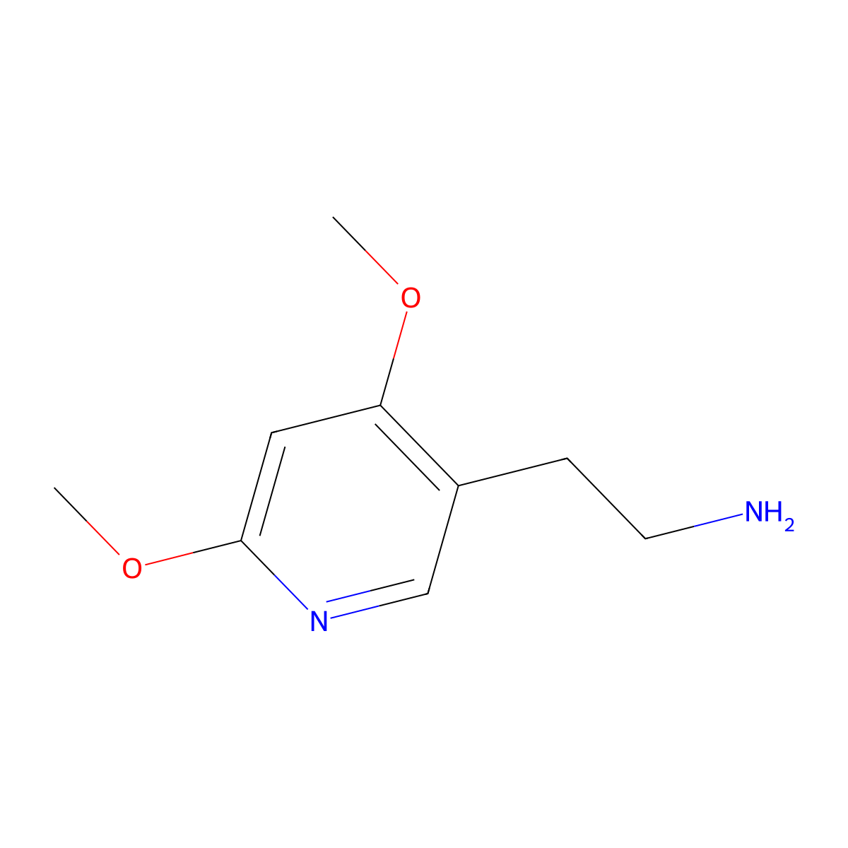 2-(4,6-Dimethoxypyridin-3-yl)ethan-1-amine molecular structure, CAS 1256819-59-6