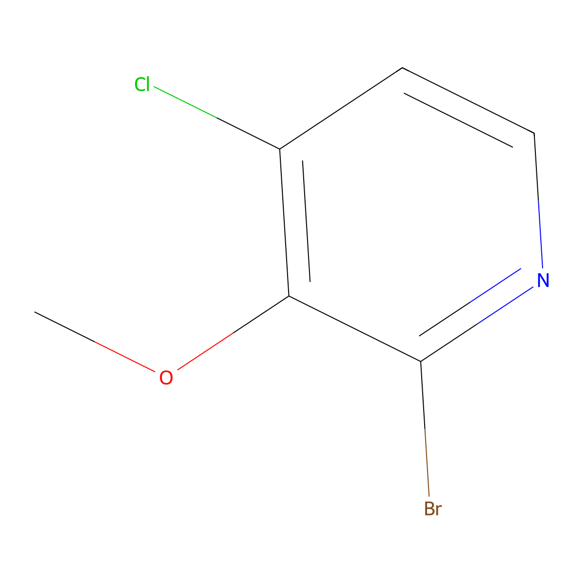 2-Bromo-4-chloro-3-methoxypyridine molecular structure, CAS 1256819-68-7