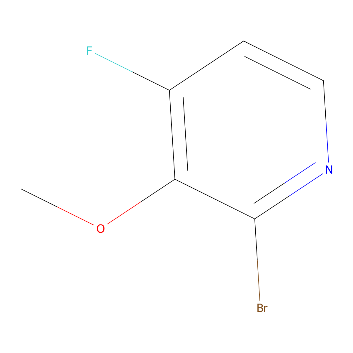 2-Bromo-4-fluoro-3-methoxypyridine molecular structure, CAS 1256819-71-2