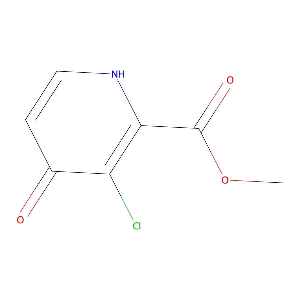 Methyl 3-chloro-4-hydroxy-2-pyridinecarboxylate molecular structure, CAS 1256819-96-1