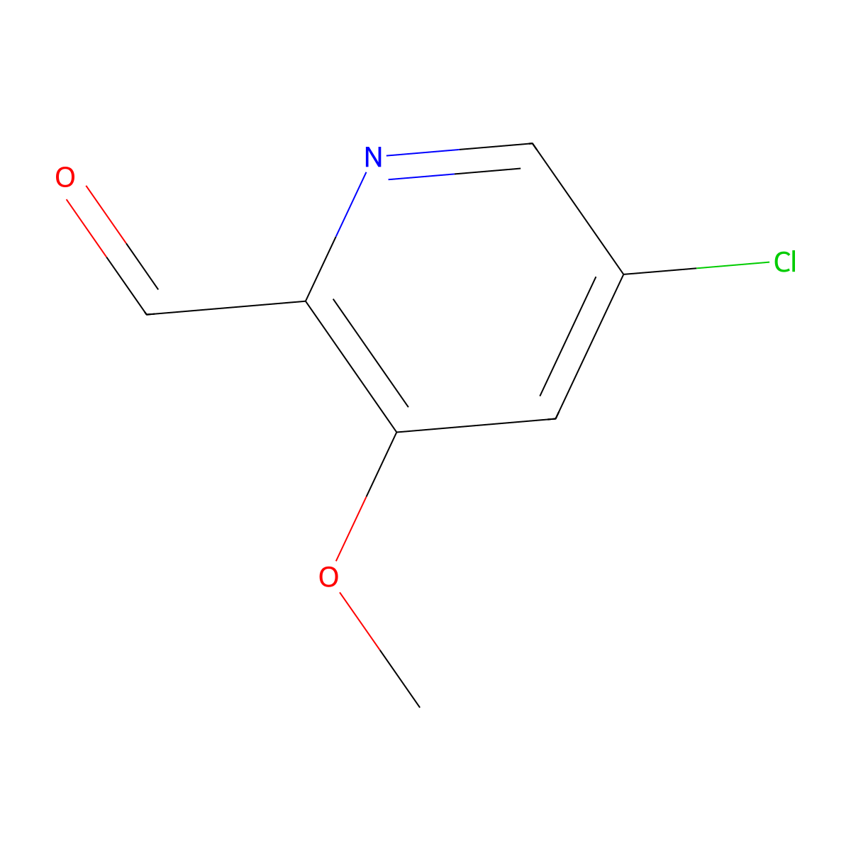 5-Chloro-3-methoxypicolinaldehyde molecular structure, CAS 1256819-98-3