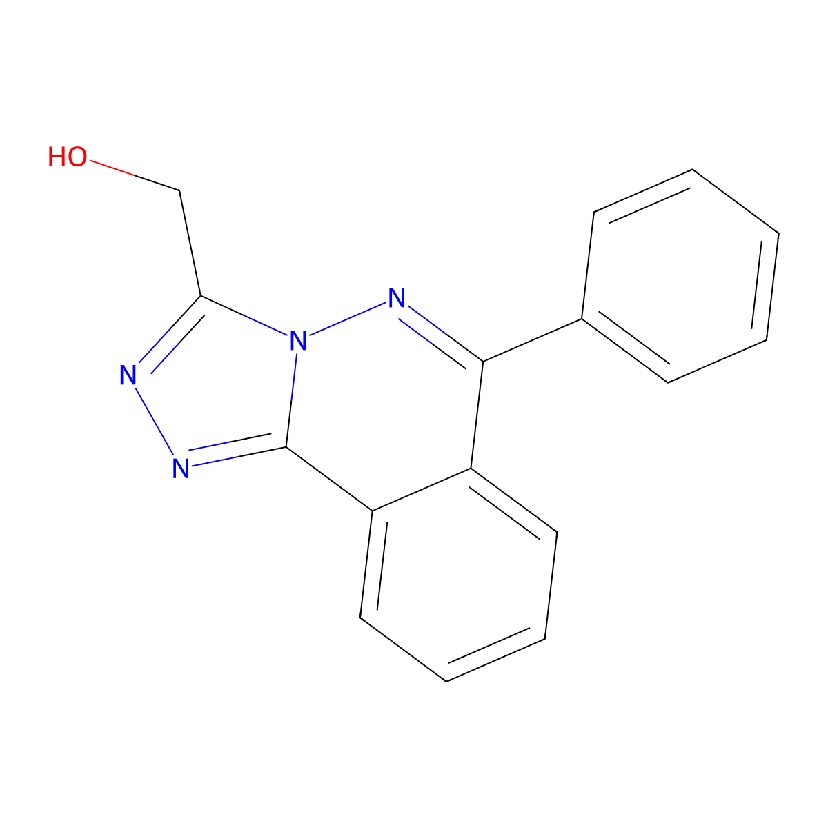 (6-Phenyl-[1,2,4]triazolo[3,4-a]phthalazin-3-yl)methanol molecular structure, CAS 125682-32-8