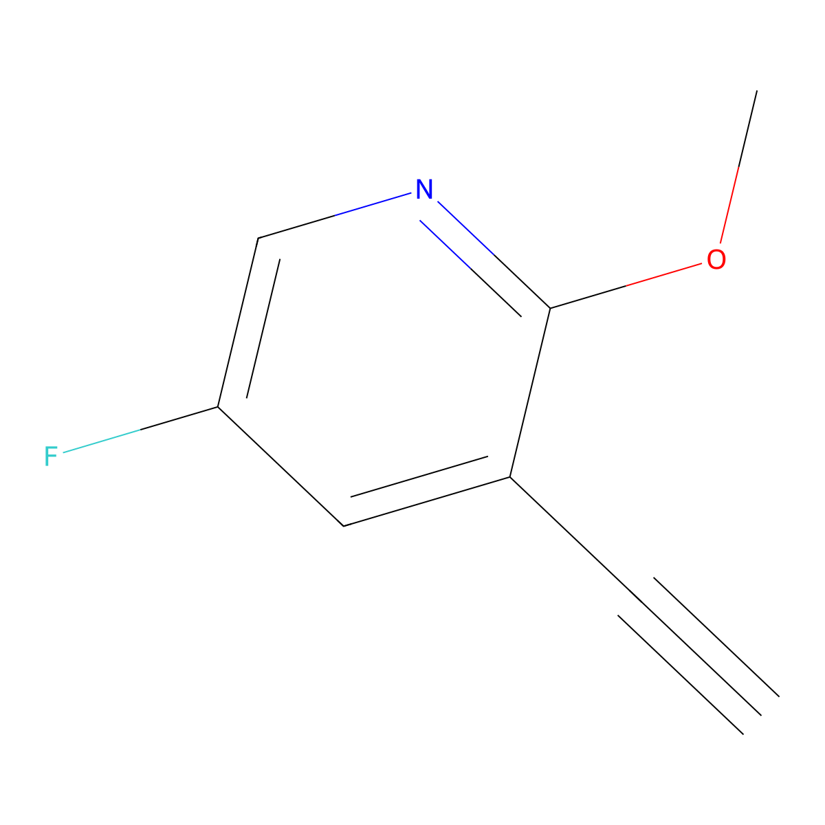 3-Ethynyl-5-fluoro-2-methoxypyridine molecular structure, CAS 1256820-42-4