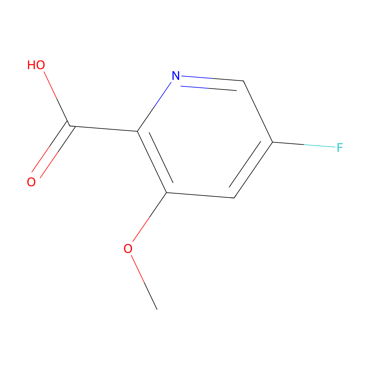 5-Fluoro-3-methoxypicolinic acid molecular structure, CAS 1256821-36-9