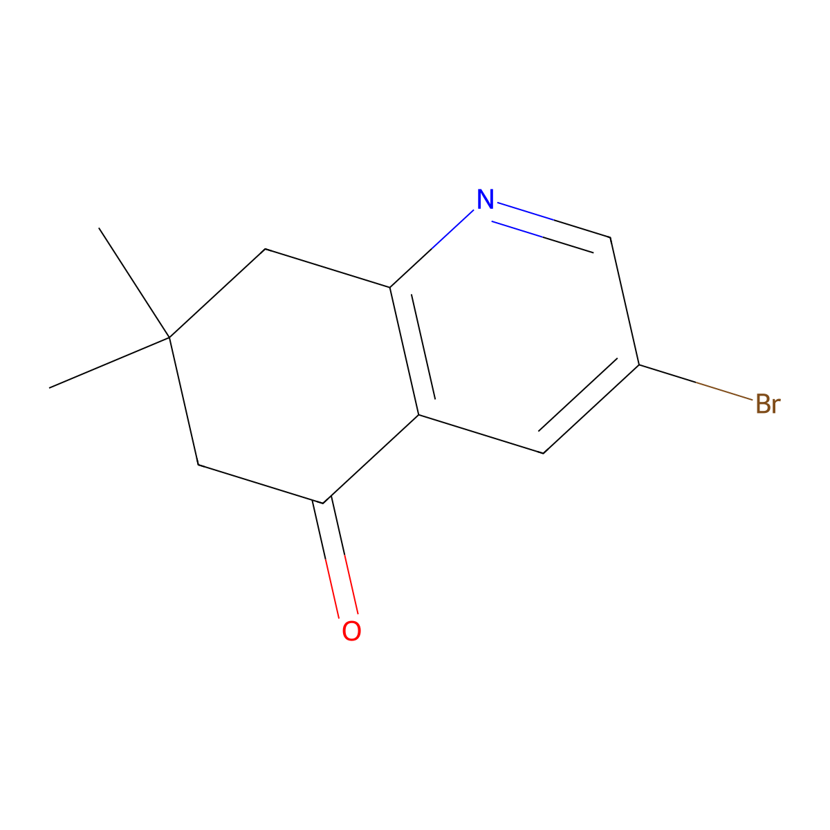 3-bromo-7,7-dimethyl-7,8-dihydroquinolin-5(6H)-one molecular structure, CAS 1256821-53-0
