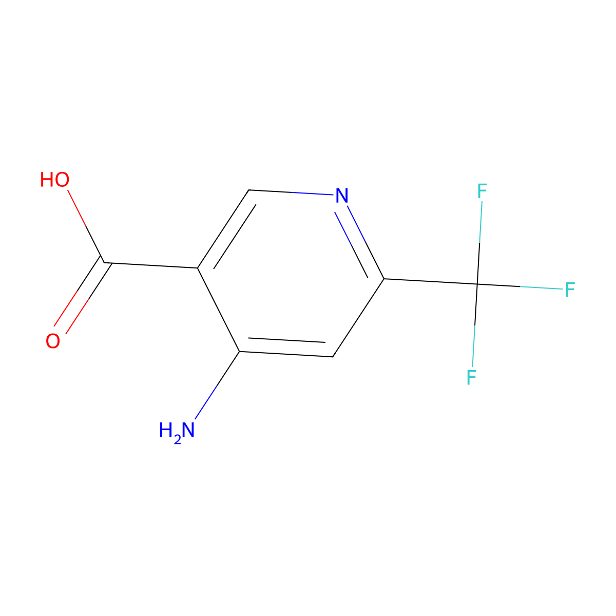 4-Amino-6-(trifluoromethyl)nicotinic acid molecular structure, CAS 1256821-57-4
