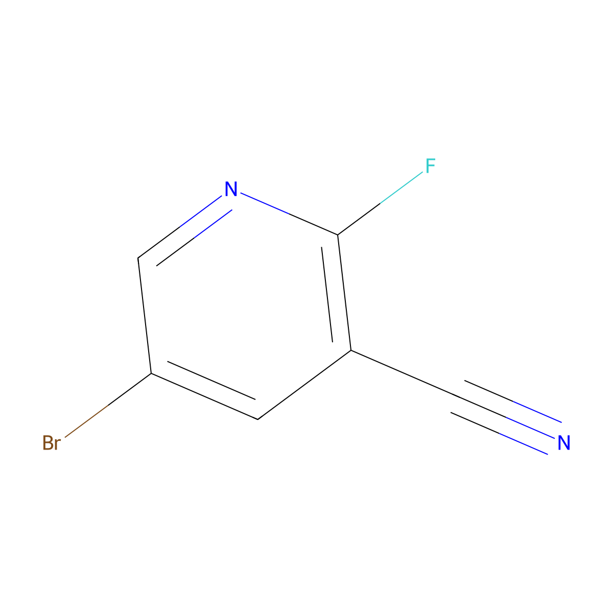 5-Bromo-2-fluoropyridine-3-carbonitrile molecular structure, CAS 1256821-83-6