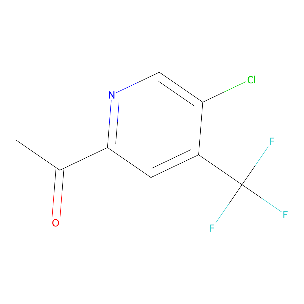 1-(5-Chloro-4-(trifluoromethyl)pyridin-2-yl)ethanone molecular structure, CAS 1256821-90-5