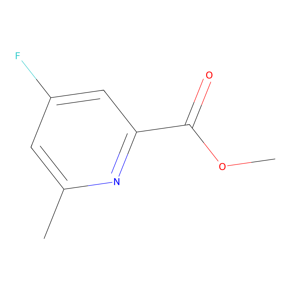 Methyl 4-fluoro-6-methylpicolinate molecular structure, CAS 1256822-09-9