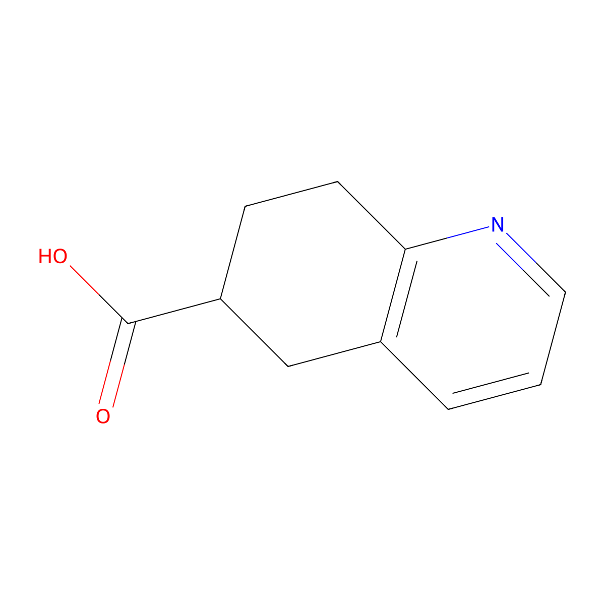 5,6,7,8-Tetrahydroquinoline-6-carboxylic acid molecular structure, CAS 1256822-12-4