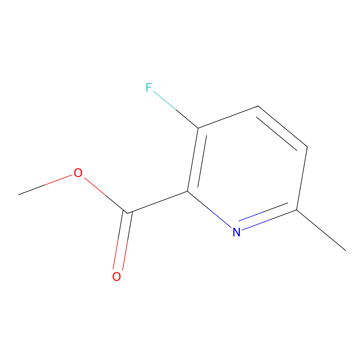 Methyl 3-fluoro-6-methylpyridine-2-carboxylate molecular structure, CAS 1256822-15-7
