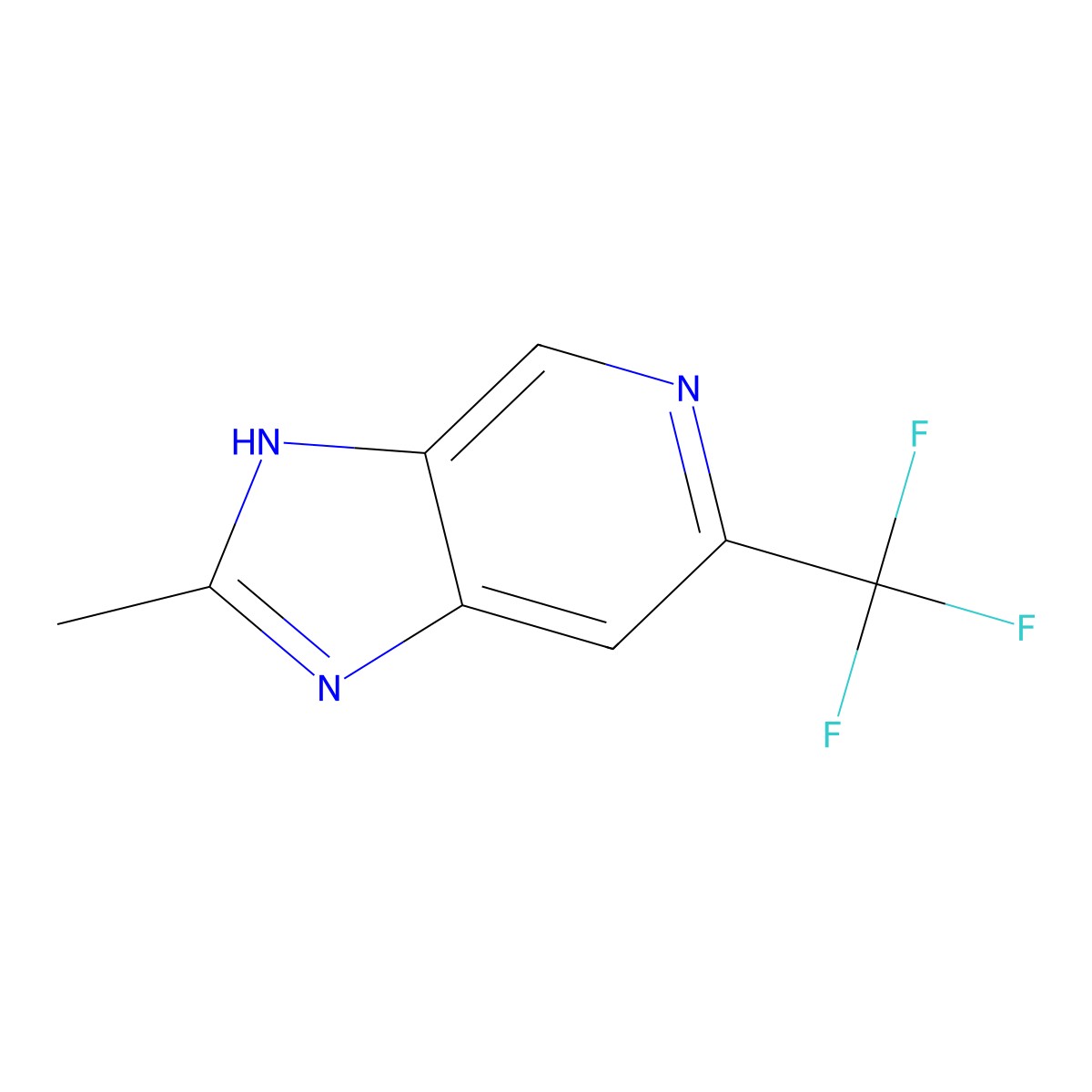 2-methyl-6-(trifluoromethyl)-3H-imidazo(4,5-c)pyridine molecular structure, CAS 1256822-19-1
