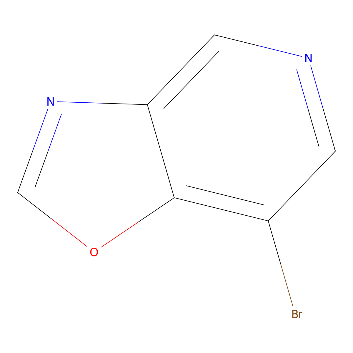 7-Bromo-(1,3)oxazolo(4,5-c)pyridine molecular structure, CAS 1256822-23-7