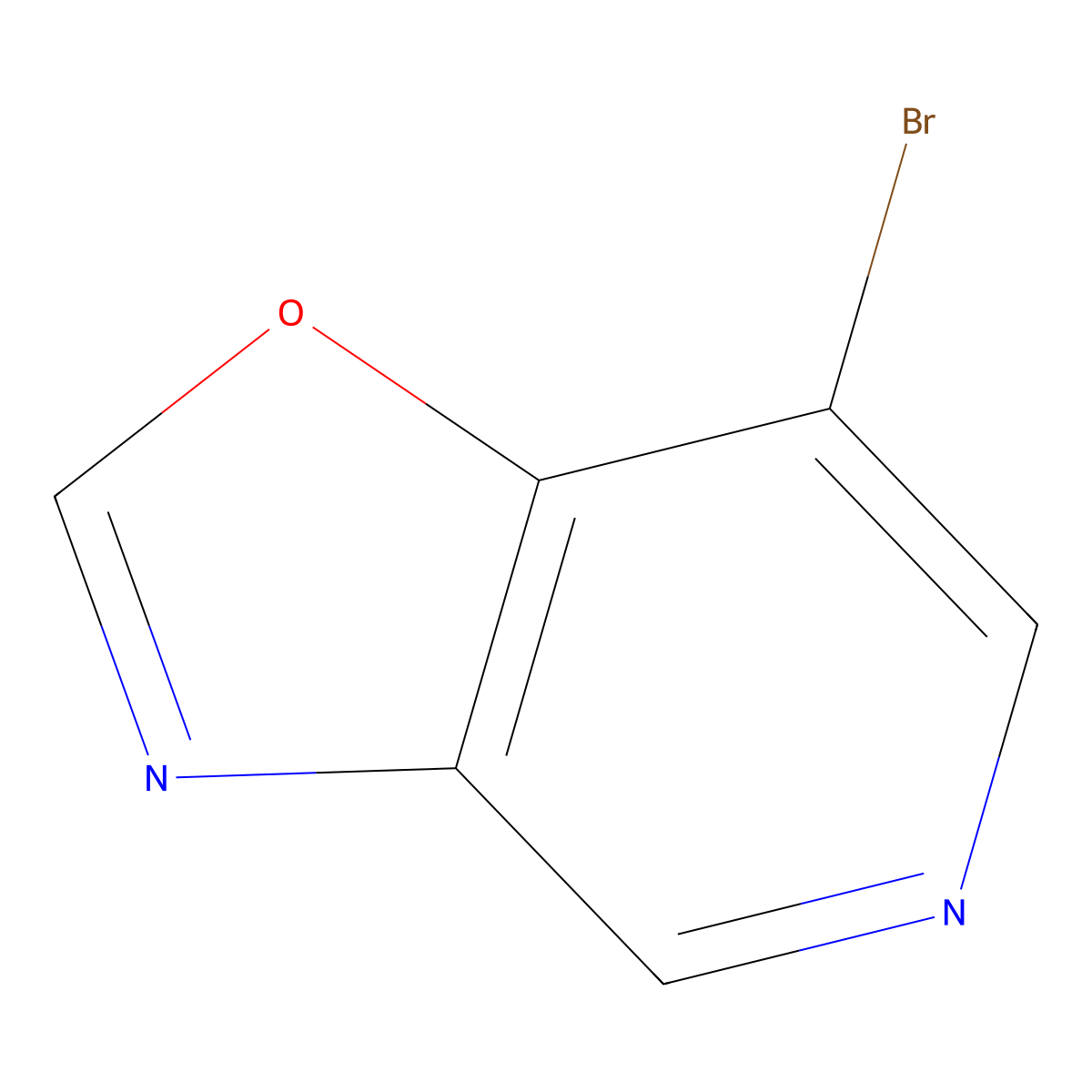 7-Bromo-(1,3)oxazolo(4,5-c)pyridine molecular structure, CAS 1256822-23-7