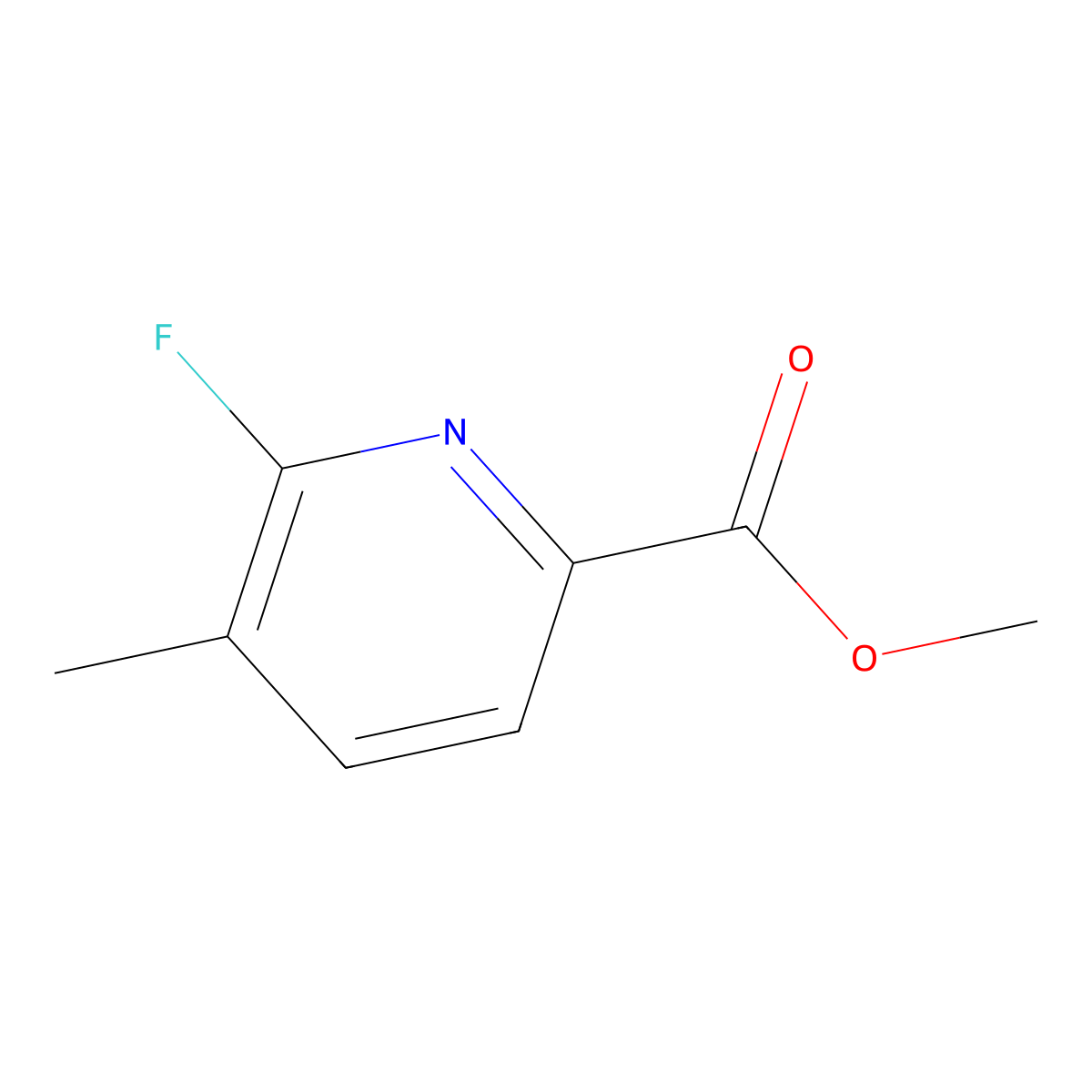 Methyl 6-fluoro-5-methylpicolinate molecular structure, CAS 1256822-34-0