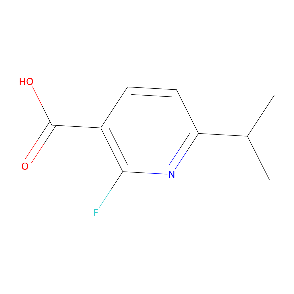 2-Fluoro-6-isopropylnicotinic acid molecular structure, CAS 1256822-41-9