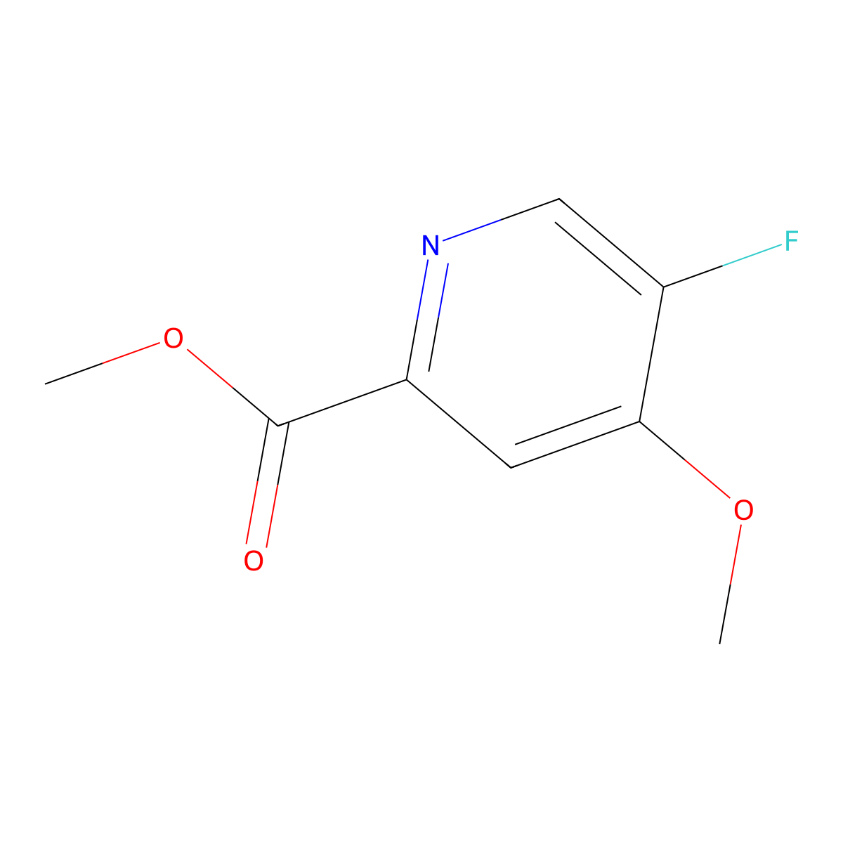 Methyl 5-fluoro-4-methoxypicolinate molecular structure, CAS 1256822-42-0