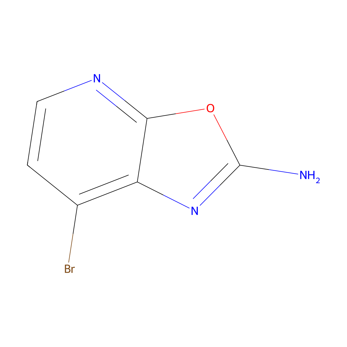 7-Bromo-oxazolo[5,4-b]pyridin-2-ylamine molecular structure, CAS 1256822-59-9