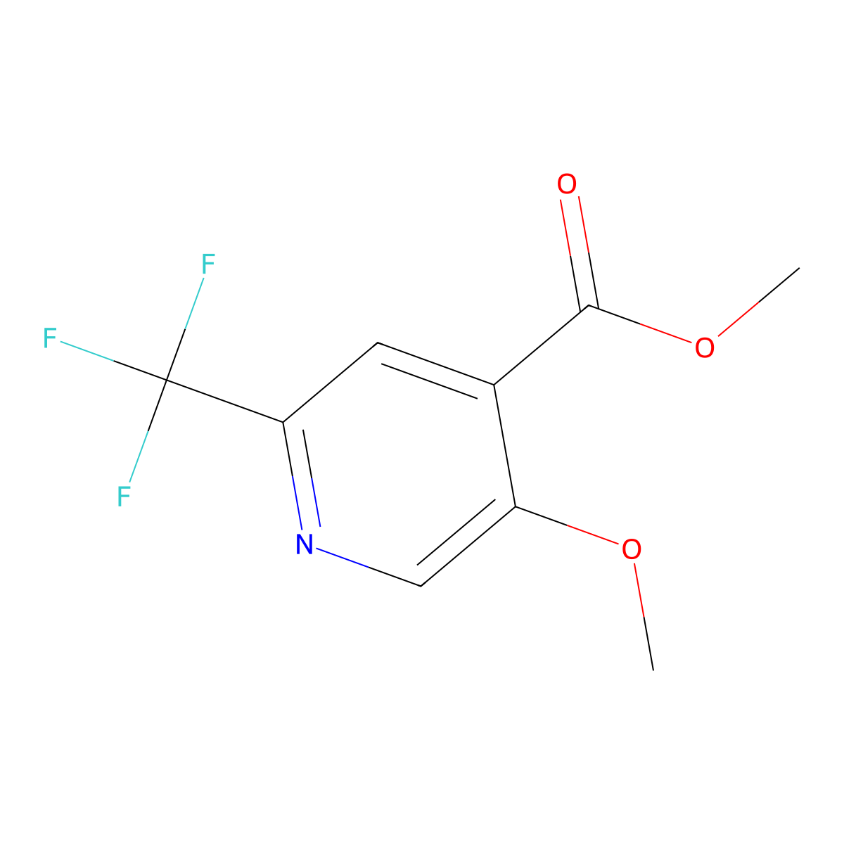 Methyl 5-methoxy-2-(trifluoromethyl)isonicotinate molecular structure, CAS 1256822-71-5