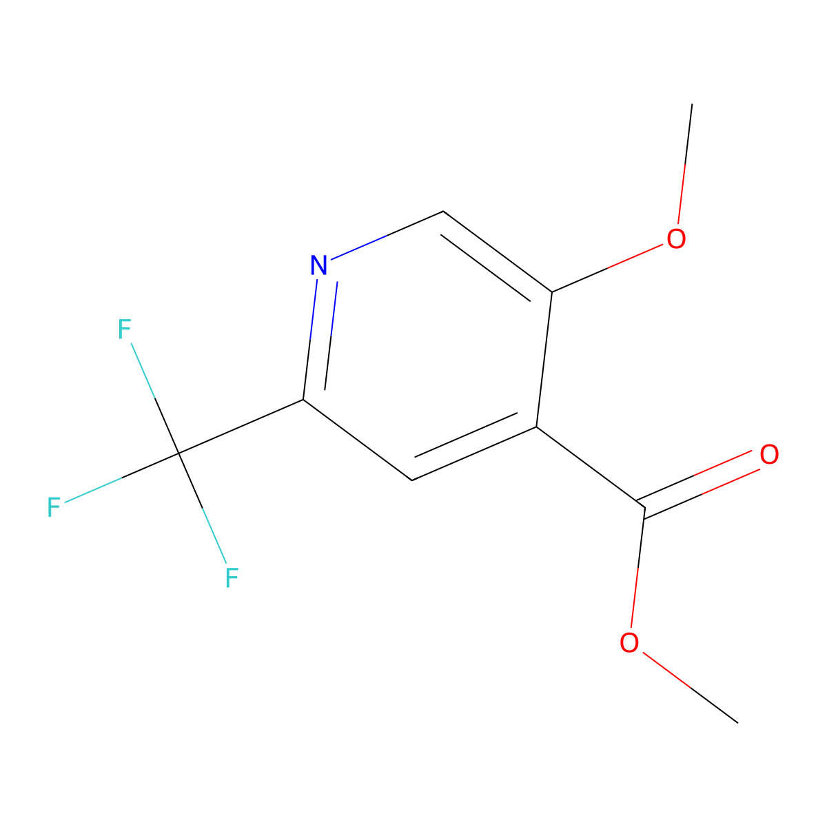 Methyl 5-methoxy-2-(trifluoromethyl)isonicotinate molecular structure, CAS 1256822-71-5