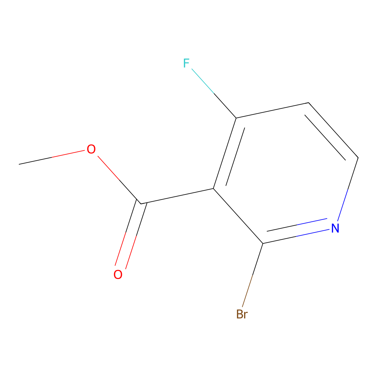 Methyl 2-bromo-4-fluoronicotinate molecular structure, CAS 1256822-78-2