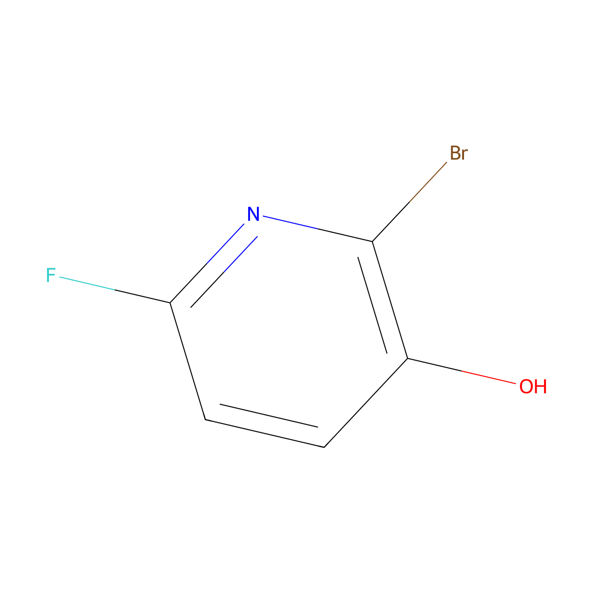 2-Bromo-6-fluoropyridin-3-ol molecular structure, CAS 1256822-94-2
