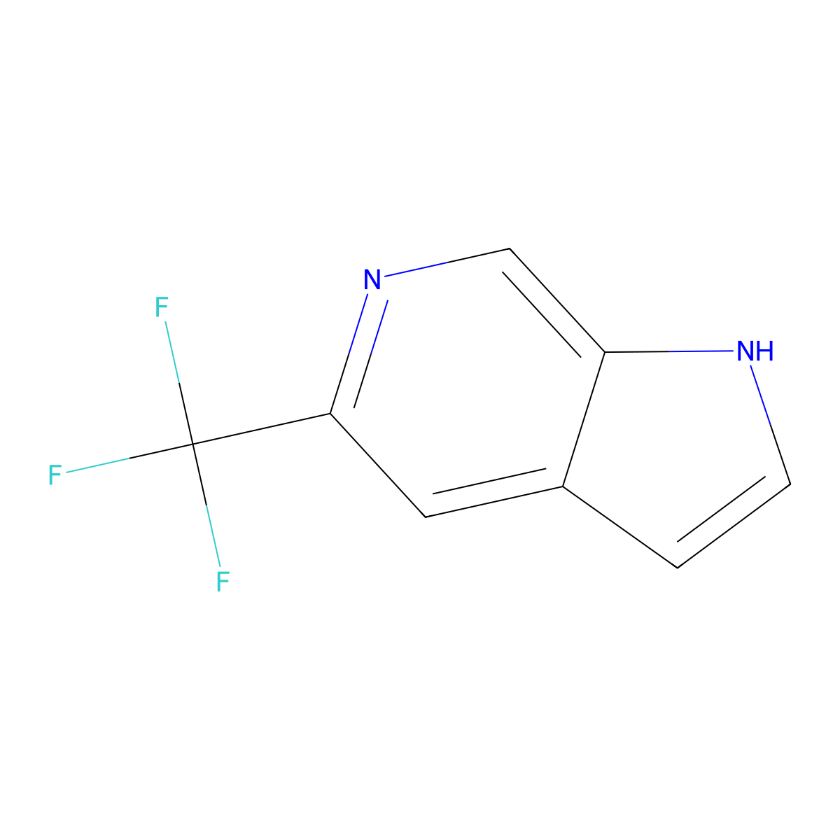 5-(trifluoromethyl)-1H-pyrrolo[2,3-c]pyridine molecular structure, CAS 1256822-99-7